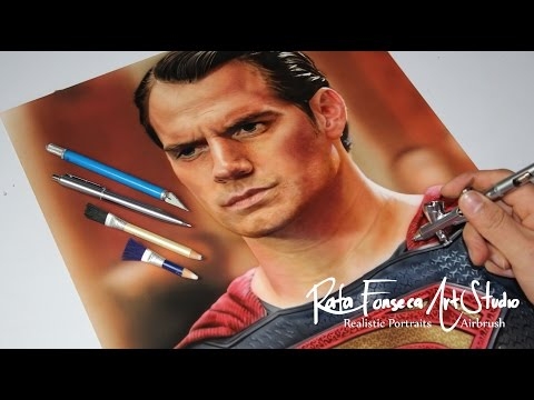 #Video #Airbrush #Superman - Man Of Steel, Hernry Cavill - YouTube - Creative Learning