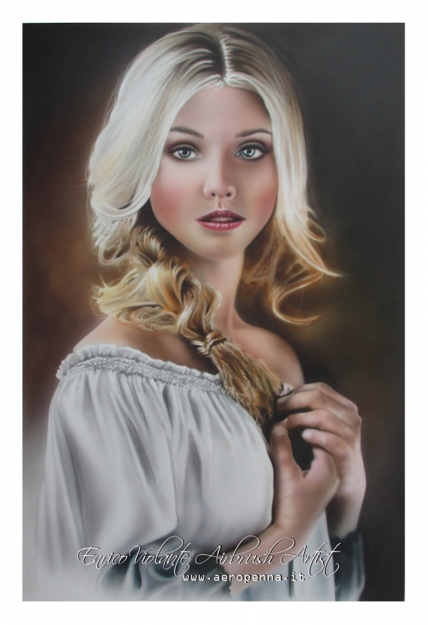 airbrush on schoellerboard, cm.40x60 