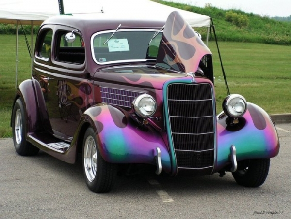 1937 FORD - COOL 'FLAMES' PAINT JOB! - Kustom Airbrush