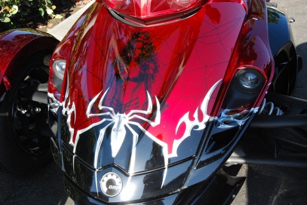 Custom Spiderman on Trike - Aerografia su Gomme