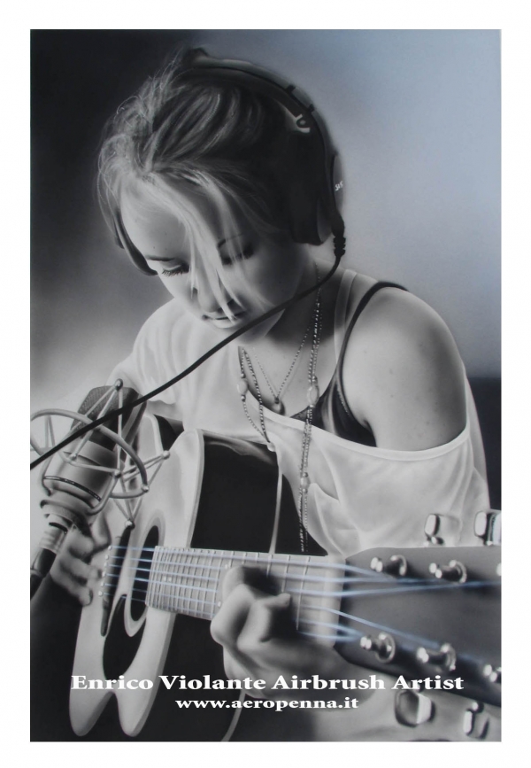 airbrush on paper