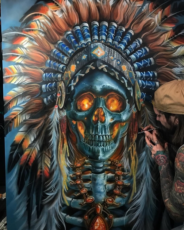 Skull Chief - Airbrush Artwoks