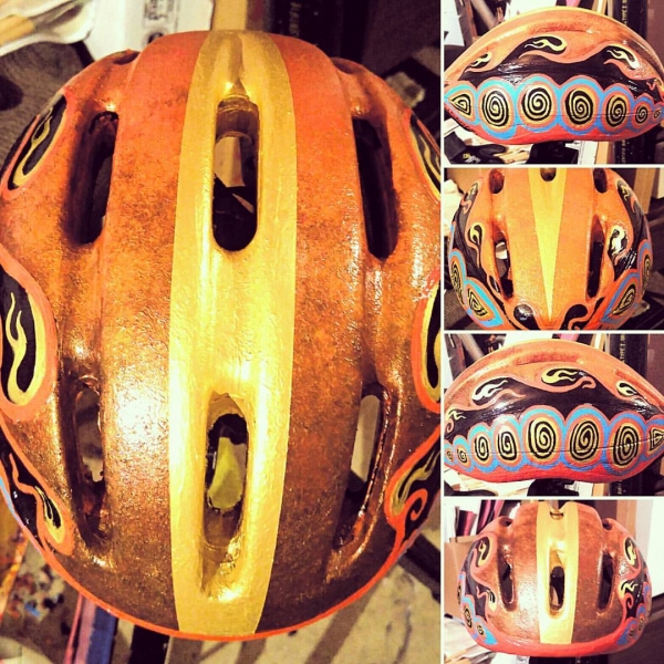 This helmet I airbrushed and hand painted