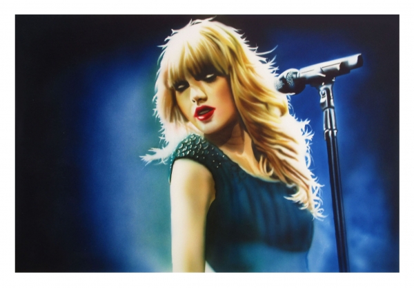 Taylor Swift, aerografia 30x45 cm,  - Airbrush Artwoks