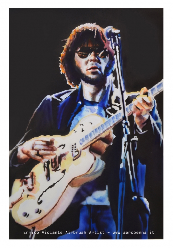 Neil Young...airbrush & Watercolor