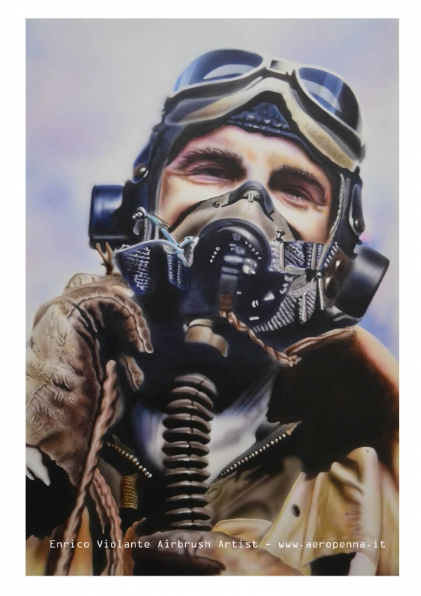 pilota R.A.F. airbrush - Airbrush Artwoks