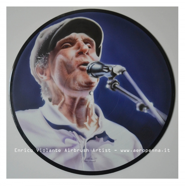 James Taylor, airbrush on vinyl record