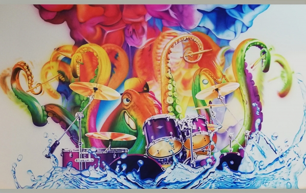 Airbrush Mural in hotel