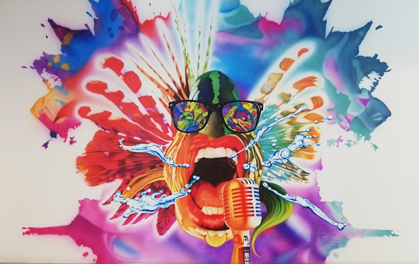 Airbrush Mural in hotel