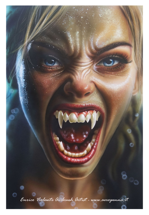 Airbrush on cardboard