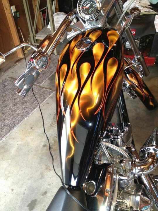 Old School Flames and Real Flames  - Airbrush