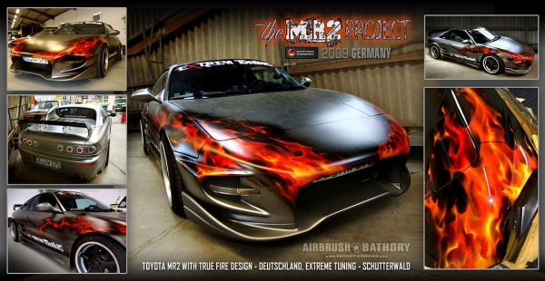 AIRBRUSH CAR - "Burn Baby Burn"...