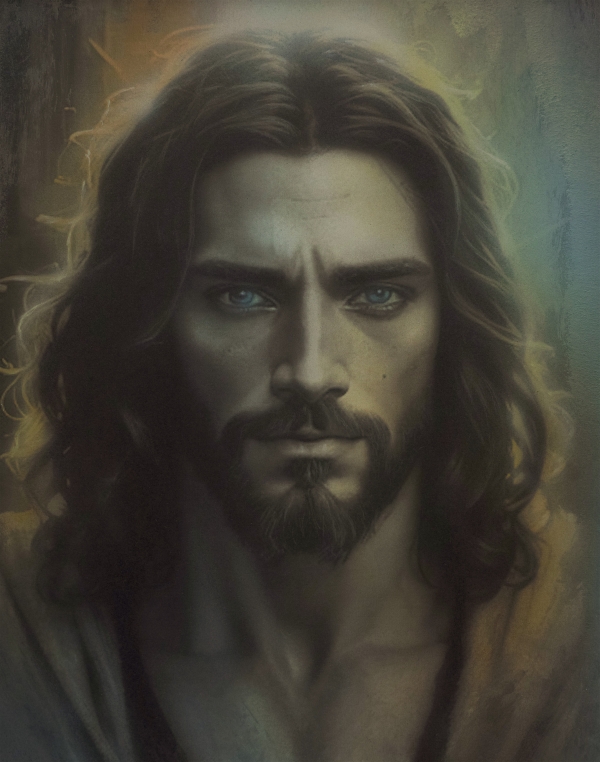 Painting Airbrush on cs10 canvas. Painted with a 1945 vintage ABL Paashe. Title THE SON OF GOD - Favorite Art
