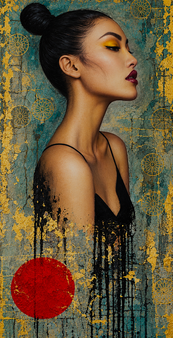Painting Airbrush on cs10 canvas and wood from the Artworks Factory London. Title MADE IN JAPAN PART 4. - Artworks