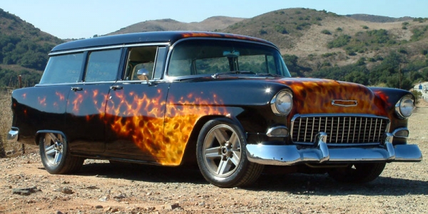 55 Chevy - true fire