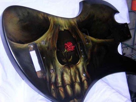 Custom Airbrushed Guitar, by Tim Miklos of iPaint Airbrush Studio on Behance