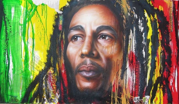 Bob Marley : One Life Unfinished on Behance by Tim Miklos of iPaint Airbrush Studio  2013 Acrylic on drywall - My Paintings