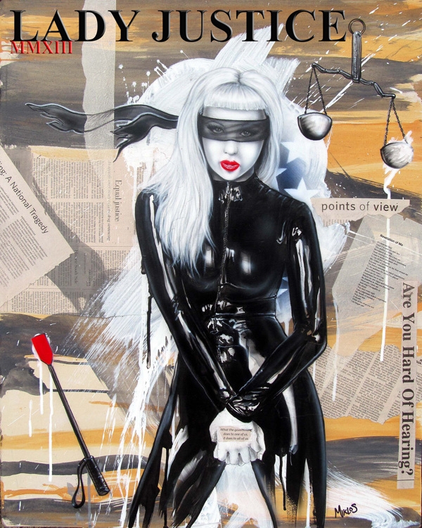 Lady Justice MMXIII on Behance by Tim Miklos of iPaint Airbrush Studio 2013 Acrylic on drywall