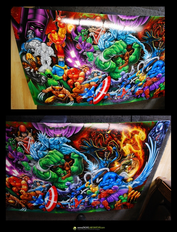 Marvel Comics Characters Airbrush Art by EnoksLaboratory