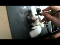 ▶ Johnny Cash Airbrush Portrait - Airbrush Videos