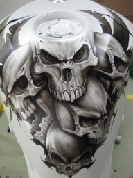 skull gixxer tank by Jonny5nLala - Airbrush Artwoks