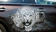 airbrush, car, infiniti, fx, painting, leopard - Airbrush Artwoks