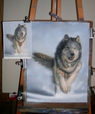 Running Wolf: step-by-step airbrush - Favorite Art