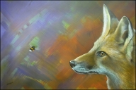 The Fox and the Fly done by Ashley Brayson using Badger Renegades - Airbrush Fine Art