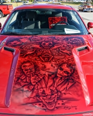 Airbrush Hood Full Of Clowns  - Airbrush Artwoks