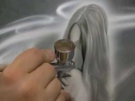 Detail Airbrushing on Chrysler 300C airbrush mural: Part 2 - Airbrush Step by Step