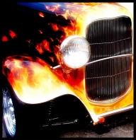 Real Flames onKustom hot road - Top Airbrush Artwork on the Web