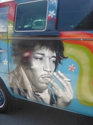 jimi hendrix woodstock grafitti  - Airbrush Artwoks