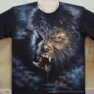 Airbrush T-shirt wolf by ~sasbrush on deviantART - My Favorite on JustAirbrush