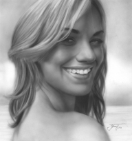 yvone strahovski airbrush painting by urosh1991 - Fotorealismo