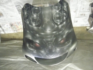 Front of BioHazard Bike - Airbrush Artwoks