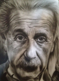 Historical Genius: Albert Einstein | Airbrush History - Photorealism