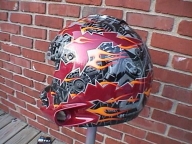 Scratchboard  Airbrush kustom helmet - Airbrush Artwoks