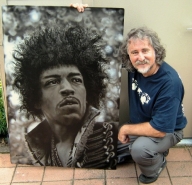 Jimi Hendrix portrait for Holly's partner Jimi - Portraits - Customs Department Airbrushing - Favorite Art