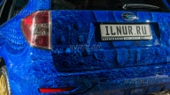 аэрография на автомобиле Subaru Forester Ts  "Синие крокодилы"  Создана в Москве в студии  ILNUR.RU - Airbrush ILNUR RU