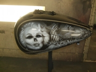 Harley Davidson Tank, Airbrush Custom design - Favorite Art