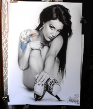 airbrush on canvas, 50 x 70 cm, krem 2013 - Airbrush Artwoks