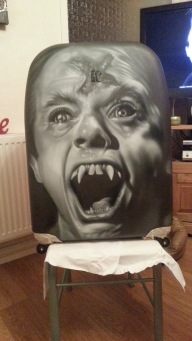 Evil Ed fright night airbrush portrait by maffikus - Airbrush Artwoks