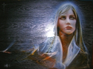 Tempo - Original Art by ArteKaos - Airbrush on wood - ArteKaos Art