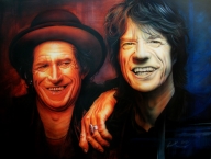 Mick and Keith,artwork by Daniel Power - Fotorealismo