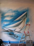 Boat on wall - by ArteKaos Airbrush - ArteKaos Airbrush