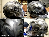 Fish on helmet - Airbrush Artwoks