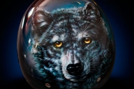 Really cool Wolf on helmet - Photorealism
