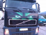 hulk truck airbrush, project started with front mask - Just Stuff