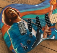 Guitar Blog: Patrick Robert Strats with unique Eric Clapton, Stevie Ray Vaughan and Jimi Hendrix artwork - Favorite Art