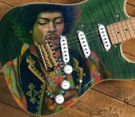 Guitar Blog: Patrick Robert Strats with unique Eric Clapton, Stevie Ray Vaughan and Jimi Hendrix artwork - Favorite Art